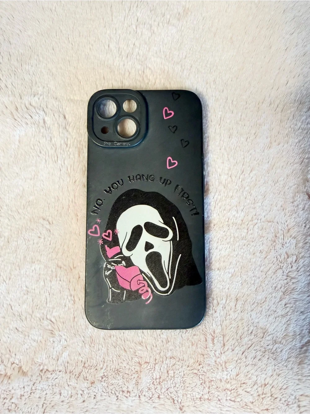 SHEIN Scream Black Slim Silicone Phone Case